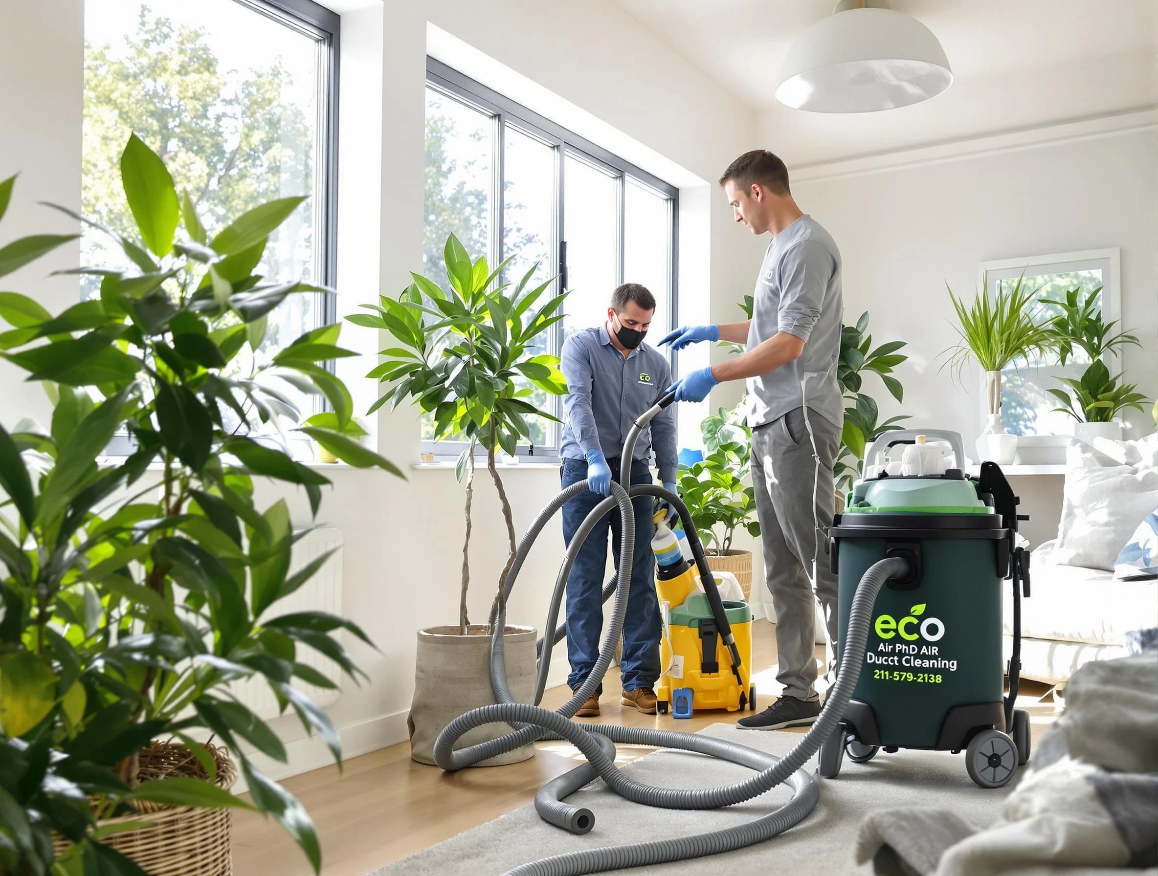 Maricopa Air Duct Cleaning technician performing eco-friendly duct cleaning using sustainable methods in Maricopa
