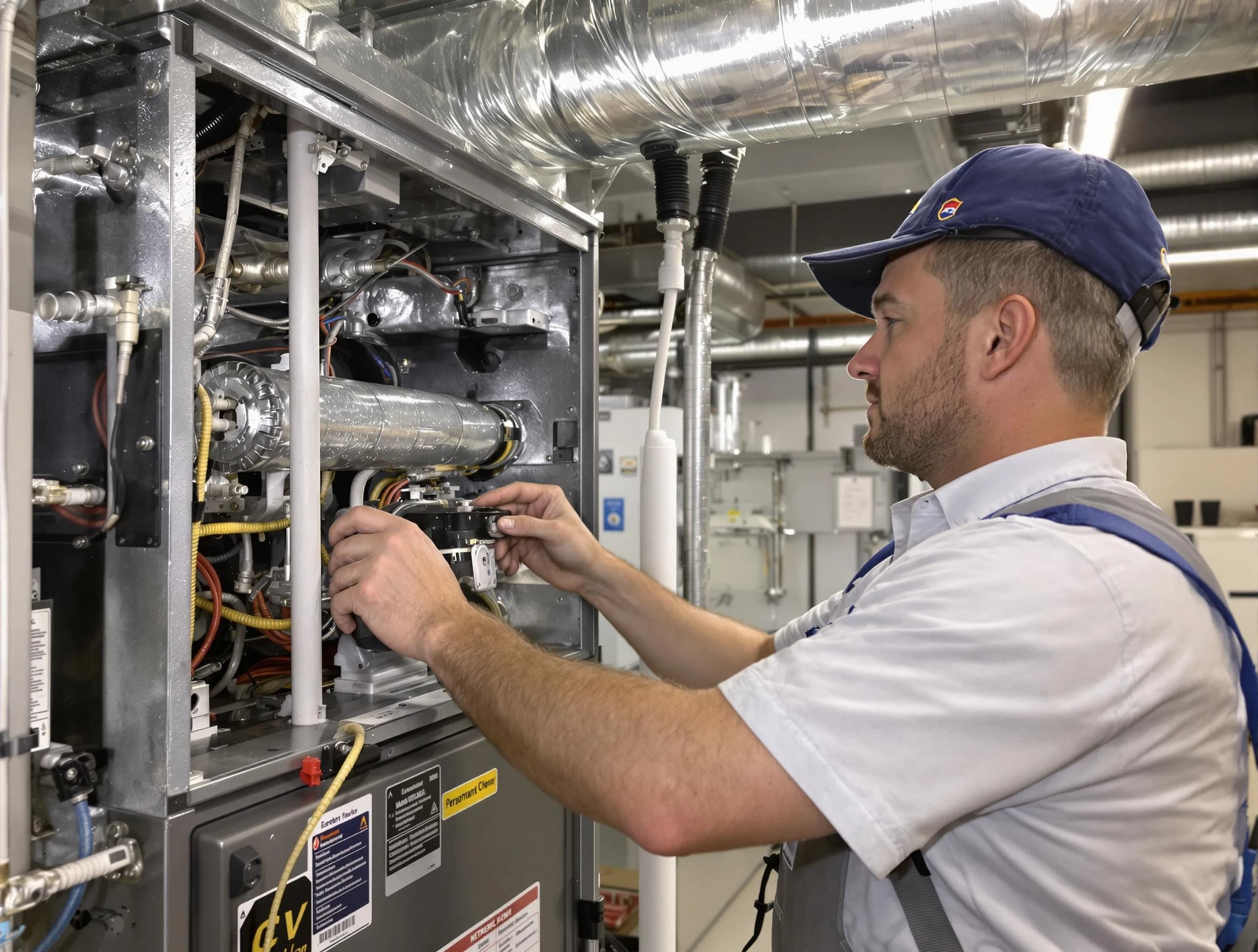 Maricopa Air Duct Cleaning specialist performing thorough furnace duct cleaning to improve heating efficiency in Maricopa