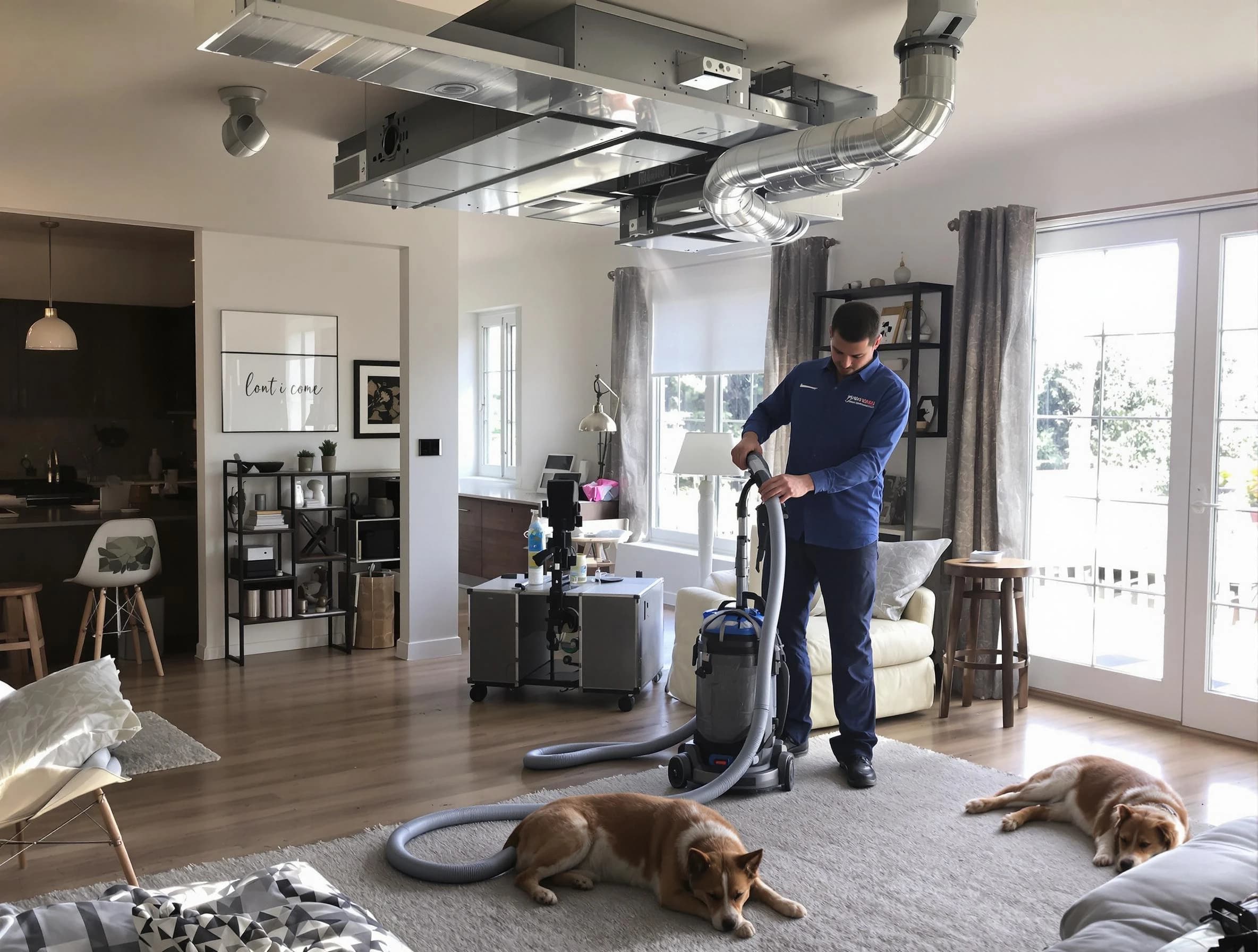 Maricopa Air Duct Cleaning technician performing detailed indoor duct cleaning for improved air quality in Maricopa