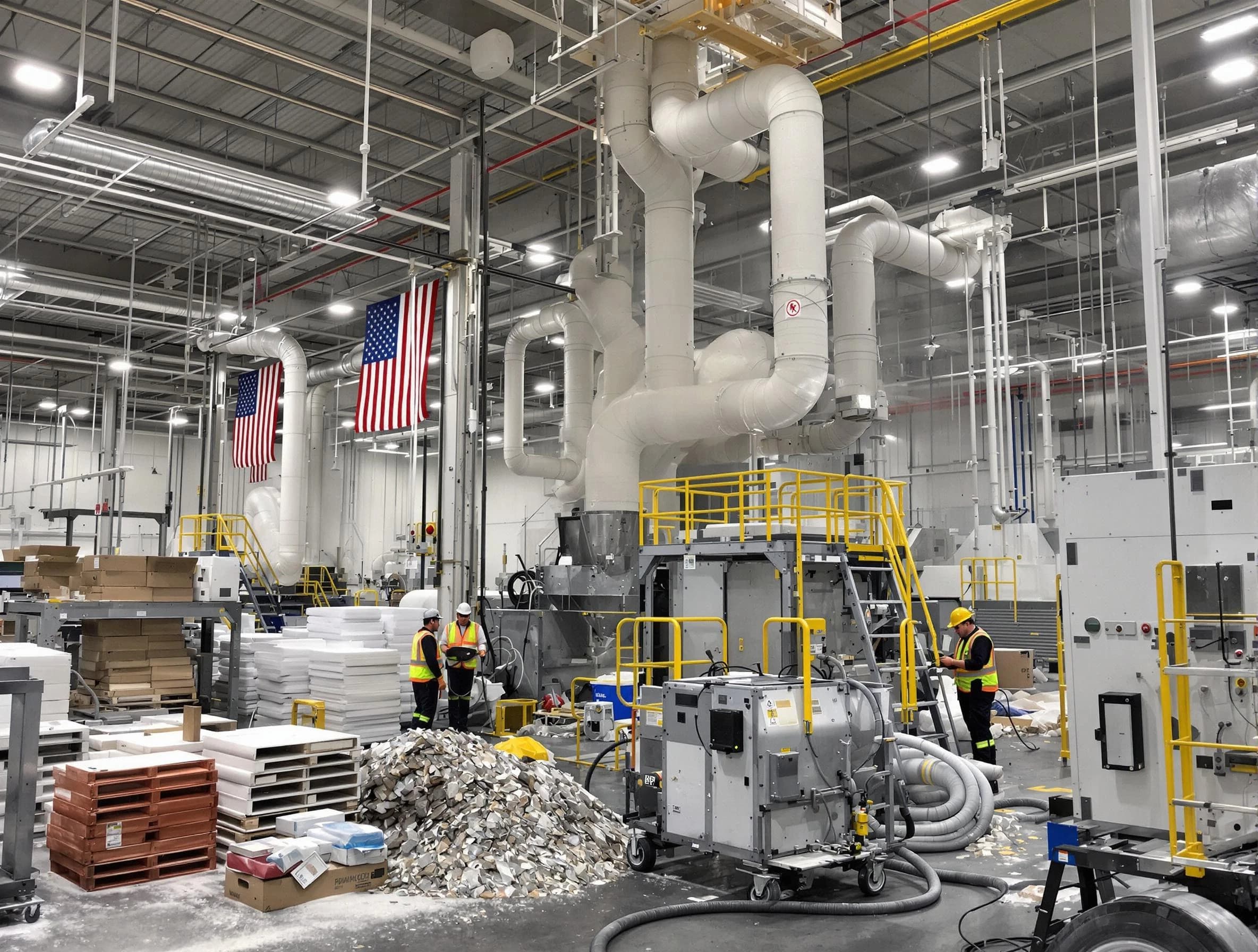Maricopa Air Duct Cleaning team performing large-scale industrial duct cleaning at a commercial facility in Maricopa