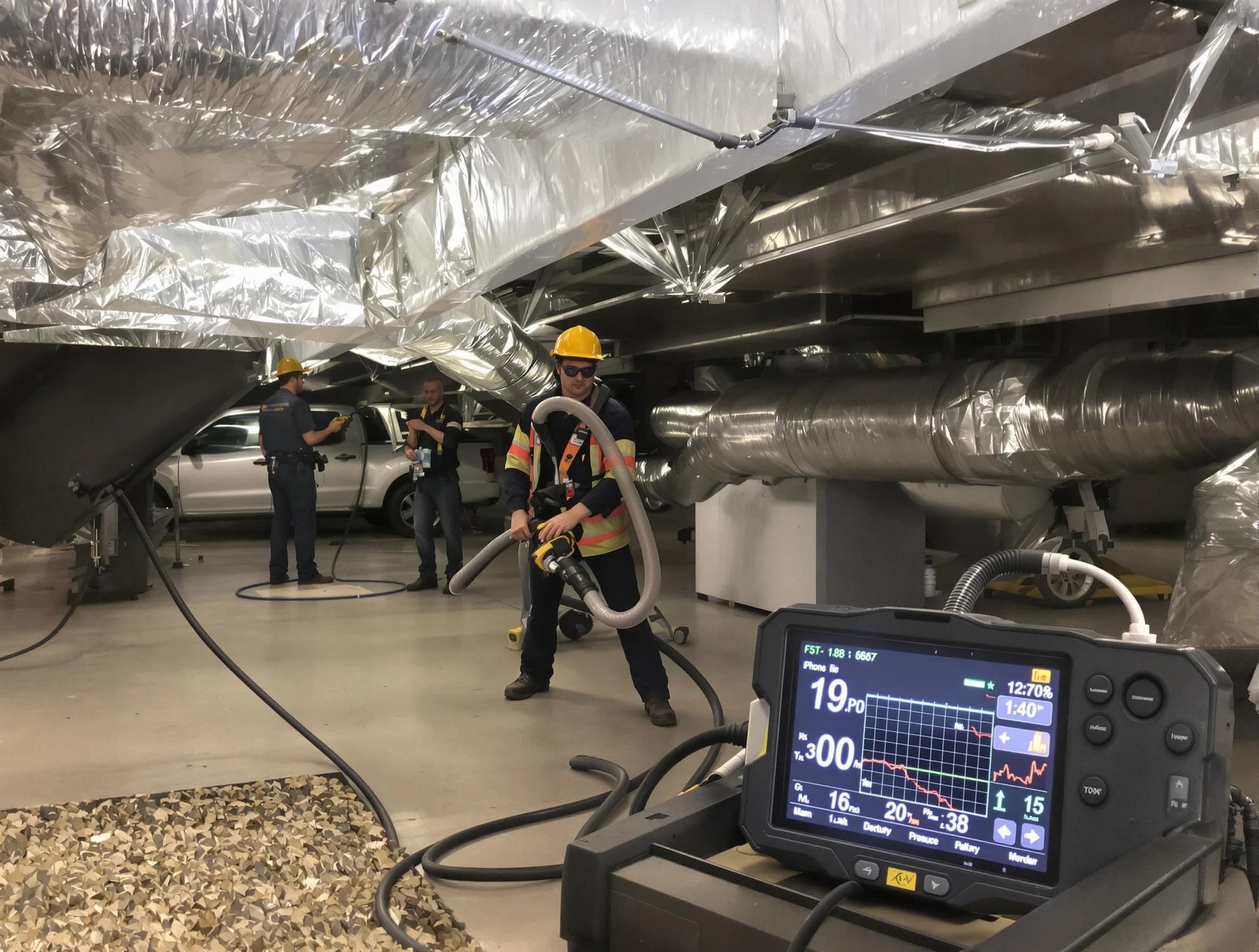 Professional negative pressure duct cleaning by Maricopa Air Duct Cleaning in Maricopa