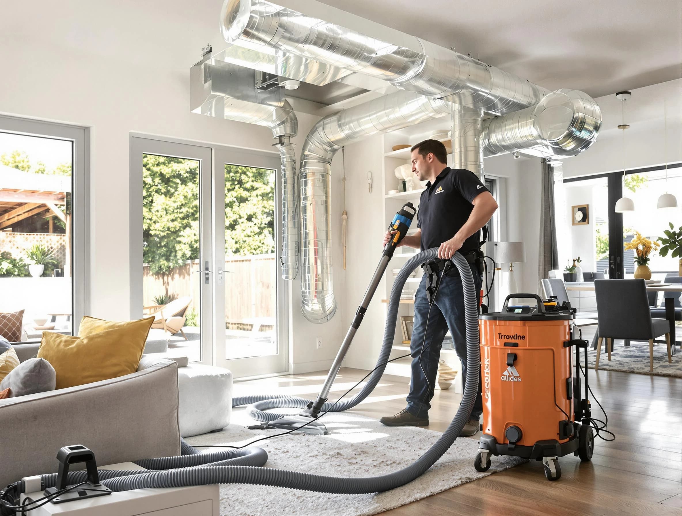 Maricopa Air Duct Cleaning specialist performing thorough residential duct cleaning using advanced equipment in Maricopa