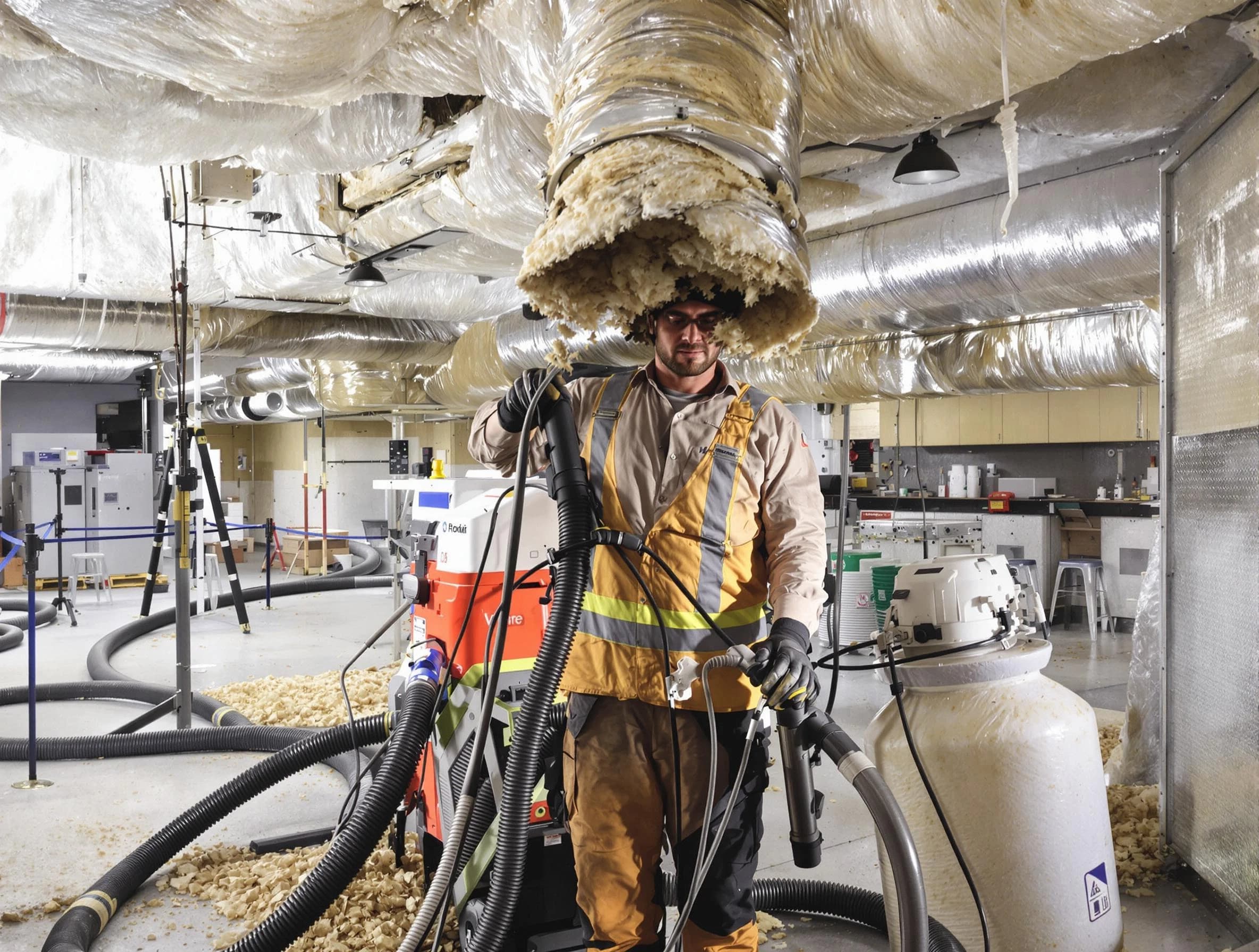 Professional vacuum insulation removal by Maricopa Air Duct Cleaning expert in Maricopa