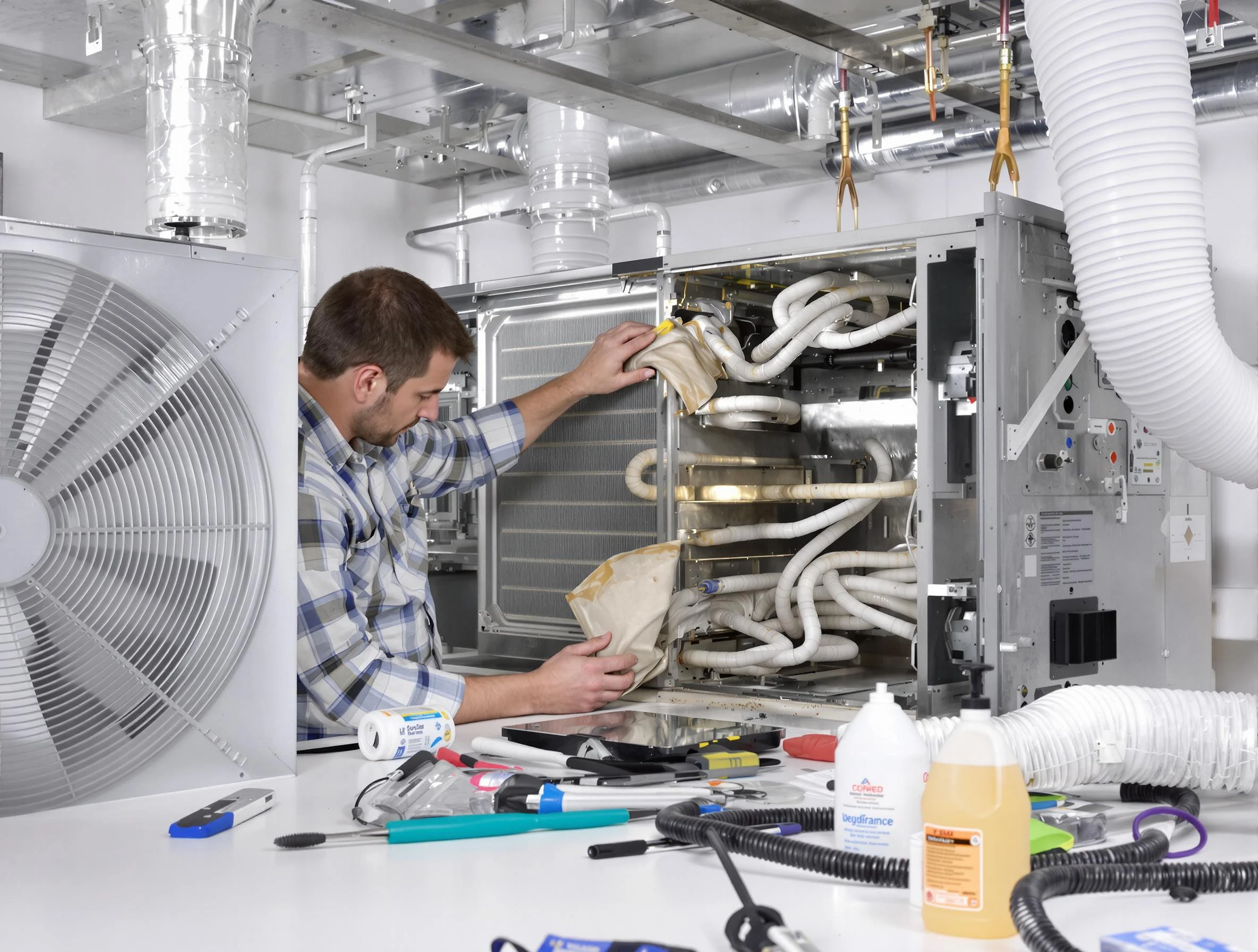 Maricopa Air Duct Cleaning specialist performing precision AC coil cleaning in Maricopa