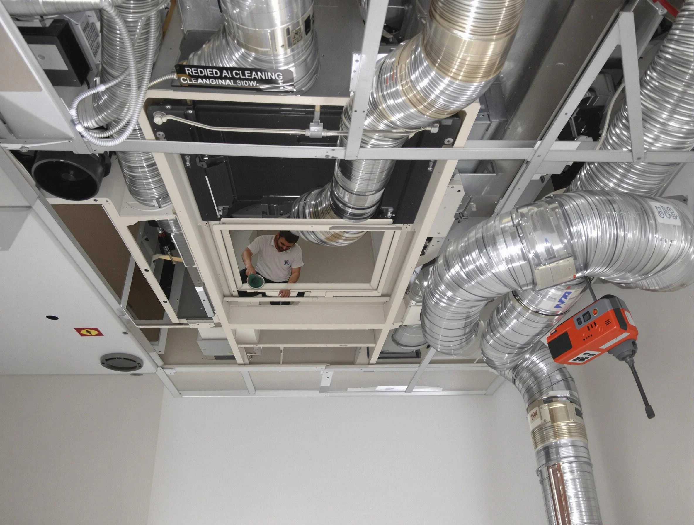 Maricopa Air Duct Cleaning technician performing detailed central duct system cleaning in Maricopa