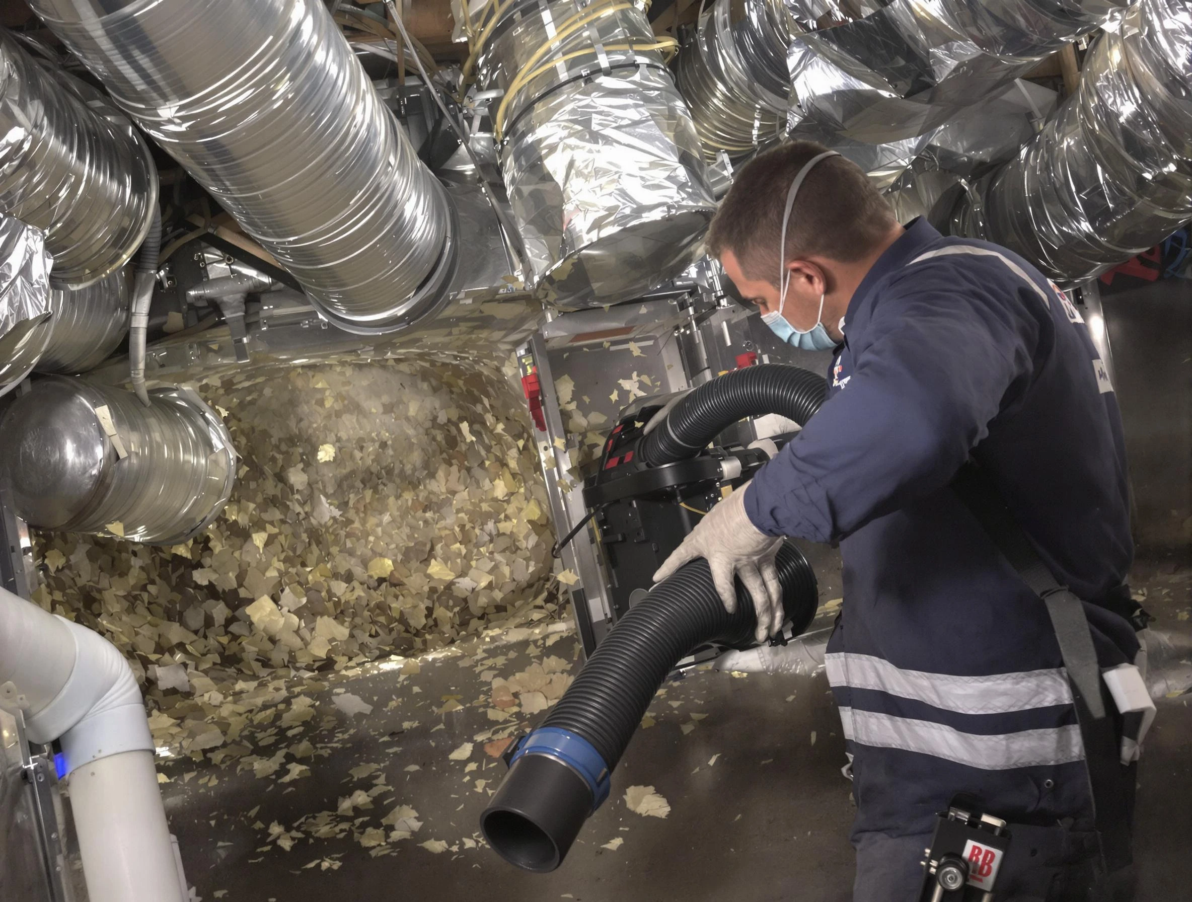 Maricopa Air Duct Cleaning specialist operating negative pressure cleaning equipment for thorough duct maintenance in Maricopa